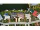 Aerial view of a home with boat dock, pool, and waterfront access at 925 Don Juan Ct, Punta Gorda, FL 33950