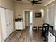 Dining area with vaulted ceiling and adjacent serving bar offers a seamless entertaining experience at 376 Waterside St, Port Charlotte, FL 33954