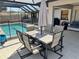 Outdoor patio with dining set, perfect for entertaining near pool and lanai at 376 Waterside St, Port Charlotte, FL 33954