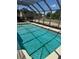 Inviting in-ground pool with a screened enclosure, perfect for outdoor relaxation at 376 Waterside St, Port Charlotte, FL 33954
