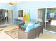 Enclosed patio with comfortable seating and a bar area at 4309 Badali Rd, North Port, FL 34286