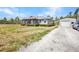 Lovely house with a large yard, covered porch, detached garage and ample parking on a gravel driveway at 6405 Alan Blvd, Punta Gorda, FL 33982