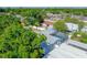 A high angle view of the home, neighborhood and screened in pool enclosure at 8795 56Th N St, Pinellas Park, FL 33782