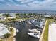 A marina with many boats in a residential community offering many amenities at 1750 Jamaica Way # 312, Punta Gorda, FL 33950