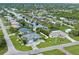 Scenic aerial view of waterfront homes along a canal, showcasing lush landscaping and boat docks at 18652 Ohara Dr, Port Charlotte, FL 33948