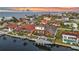 Aerial view showcasing the rear of a home with waterway access at 19 Sabal Dr, Punta Gorda, FL 33950