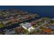 Waterfront property aerial view highlighting the home's location on the water at 19 Sabal Dr, Punta Gorda, FL 33950