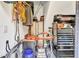 Organized garage featuring a Craftsman tool chest and various storage solutions at 19 Sabal Dr, Punta Gorda, FL 33950