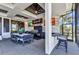 This outdoor kitchen has ample seating, bar and canal views at 19 Sabal Dr, Punta Gorda, FL 33950