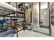 Organized storage room with shelving and visible HVAC system for climate control at 19 Sabal Dr, Punta Gorda, FL 33950