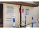 Convenient outdoor shower area with clear signage for pool rules and regulations at 19505 Quesada Ave # A204, Port Charlotte, FL 33948