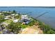 Aerial shot of beautiful waterfront estate with private dock on the water at 2107 4Th Street W Ct, Palmetto, FL 34221