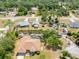 An aerial view showing the home and its location relative to the neighborhood, nearby pools, and local roads at 2411 Atwater Dr, North Port, FL 34288