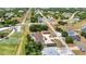 Overhead view showcases a multi-Gathering property with pool, carports, and landscaping in a vibrant neighborhood at 26461 Explorer Rd # F, Punta Gorda, FL 33983