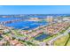Aerial view shows the expansive waterways, multiple marinas, and waterfront community at 303 11Th E Ave, Palmetto, FL 34221