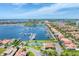 Expansive aerial shot highlighting the community's waterfront location and amenities at 303 11Th E Ave, Palmetto, FL 34221