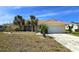 Single Gathering home with manicured lawn, palm trees and a paved driveway at 425 Belvedere Ct, Punta Gorda, FL 33950