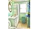 Pastel bathroom with white vanity, and coordinating decorations at 4344 Commercial St, Port Charlotte, FL 33953