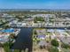 Stunning aerial view of the property, surrounded by waterways and lush landscaping at 453 Carolyn Ln, Punta Gorda, FL 33950