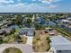 Aerial shot showcasing the home's position on a canal with defined property lines at 453 Carolyn Ln, Punta Gorda, FL 33950