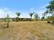 Large backyard featuring palm trees and various other trees, offering a serene and spacious outdoor environment at 6531 Marius Rd, North Port, FL 34287