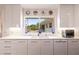 Bright kitchen with white cabinetry, modern appliances, and a window view at 12439 Prather Ave, Port Charlotte, FL 33981