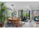 Cozy dining area adjacent to a large glass sliding door giving an outdoor view and natural lighting at 1745 Hyssop Loop, North Port, FL 34289