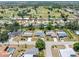 Aerial view shows this property's location in a quiet suburban neighborhood with mature trees and manicured lawns at 218 Parkview Dr, Venice, FL 34293