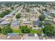 Overhead shot of a quiet neighborhood surrounded by lush greenery, emphasizing the peaceful environment at 218 Parkview Dr, Venice, FL 34293