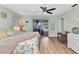 Serene main bedroom with waterfront views, comfortable bed, and inviting decor at 318 Spring Lake Nw Blvd, Port Charlotte, FL 33952