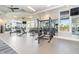 Modern gym with weightlifting equipment, mirrors, and plenty of natural light at 43050 Greenway Blvd # 645, Punta Gorda, FL 33982