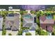 Aerial view of backyard pool with lush landscaping and water access at 80 Hibiscus Dr, Punta Gorda, FL 33950