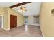 Large living room with vaulted ceiling, tile flooring and ample natural light at 80 Hibiscus Dr, Punta Gorda, FL 33950