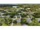 An aerial perspective of a community nestled among mature trees, offering a peaceful and secluded residential environment at 1275 Huntington St, North Port, FL 34288