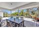 Inviting covered patio with pool view, dining set, and outdoor grill, creating an ideal entertainment space at 1372 Annette St, Punta Gorda, FL 33980