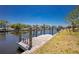 Private dock with boat lift, providing direct access to the canal and waterfront living at 159 Godfrey Ne Ave, Port Charlotte, FL 33952
