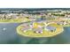 Aerial view of an attractive home situated on a waterfront lot at 1678 Royal Ct, Punta Gorda, FL 33980