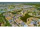 A captivating aerial view of the neighborhood showing the layout and proximity to lakes and green spaces at 2871 Suncoast Lakes Blvd, Punta Gorda, FL 33980