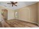 Bedroom with wood flooring, and decorative inset wall at 2871 Suncoast Lakes Blvd, Punta Gorda, FL 33980