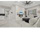 Bright living room with a fireplace and plenty of space for entertaining at 3544 Monfero Ave, North Port, FL 34286