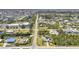 Aerial shot showcasing property lines, and its proximity to a waterway at 3927 Vasco St, Punta Gorda, FL 33950