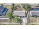 Aerial view showcases the home's layout and its placement within the surrounding neighborhood at 4243 Hokan Ave, North Port, FL 34287