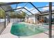 A screened-in swimming pool surrounded by a concrete deck, offering a private outdoor leisure area at 6604 Ranger Dr, Tampa, FL 33615
