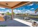 Inviting tiled balcony with black metal railing, offering picturesque waterfront views and boat dock at 1367 Grebe Dr, Punta Gorda, FL 33950