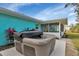 Backyard with patio and hot tub at 20238 Banner Ave, Port Charlotte, FL 33952