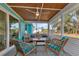 Relaxing screened-in porch with comfortable seating and a ceiling fan at 20238 Banner Ave, Port Charlotte, FL 33952