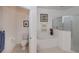 Clean bathroom featuring a soaking tub with glass enclosed shower at 25511 Heritage Lake Blvd # 8, Punta Gorda, FL 33983