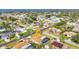 Aerial shot showcases the home's location in a serene community, near the water, perfect for peaceful living at 3663 Sterling Rd, Venice, FL 34293