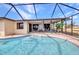 Relaxing screened-in pool with ample patio space, ideal for enjoying the outdoors with a view of the yard at 3663 Sterling Rd, Venice, FL 34293