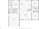 Detailed floor plan showcasing the layout of this home, including room dimensions and garage at 13972 Chesswood Ln, Port Charlotte, FL 33981